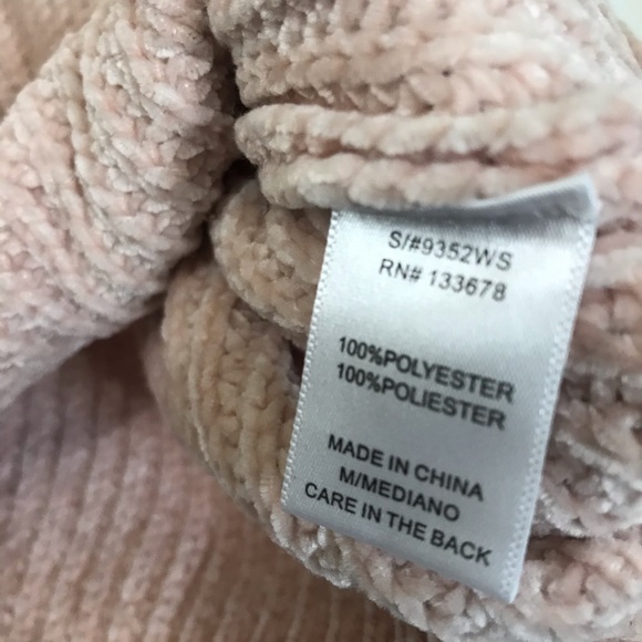 •SOLD!•Love Tree Blush Soft Pink Chenille Sweater - Picture 5 of 5